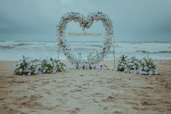 Gulf Coast Wedding Package — beach ceremony with starfish runway and bamboo arch