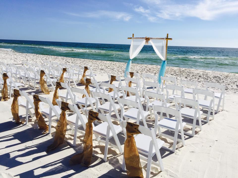 Chairs Burlap Sash Arch