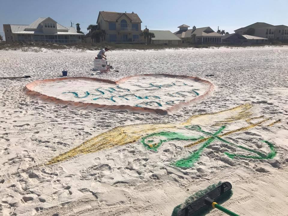 Heart Painted Sand