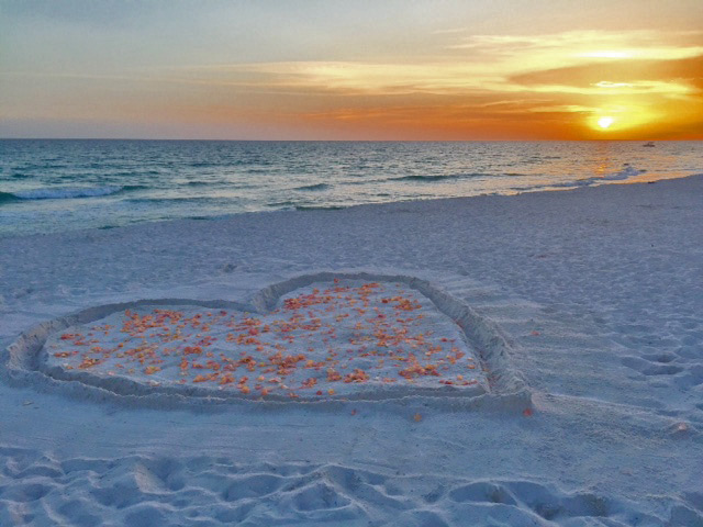 Heart Sunset Petals